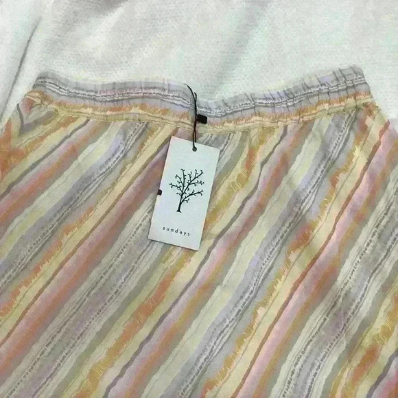SUNDAYS clapton skirt summer beach vacation  $198 watercolor boho colorful new - Picture 1 of 4